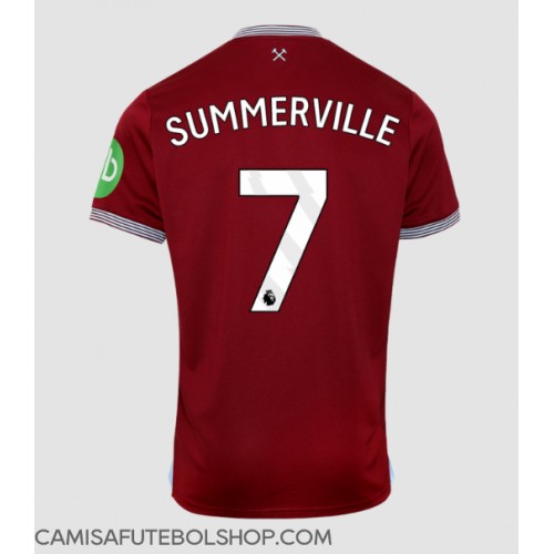 Camisa de time de futebol West Ham United Crysencio Summerville #7 Replicas 1º Equipamento 2025-26 Manga Curta Camisa de time de futebol West Ham United Crysencio Summerville #7 Replicas 1º Equipamento 2025-26 Manga Curta